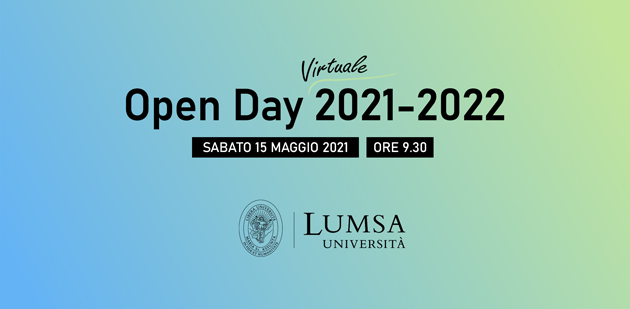 Sabato 15 maggio 2021 Open Day Virtuale dell’Università LUMSA