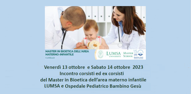 Incontro tra i corsisti del Master in Bioetica dell’area materno infantile