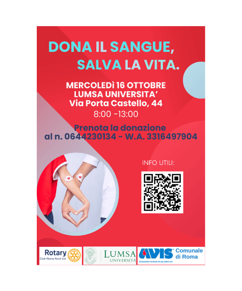 Donazione sangue 16 ottobre 2024 - Locandina	