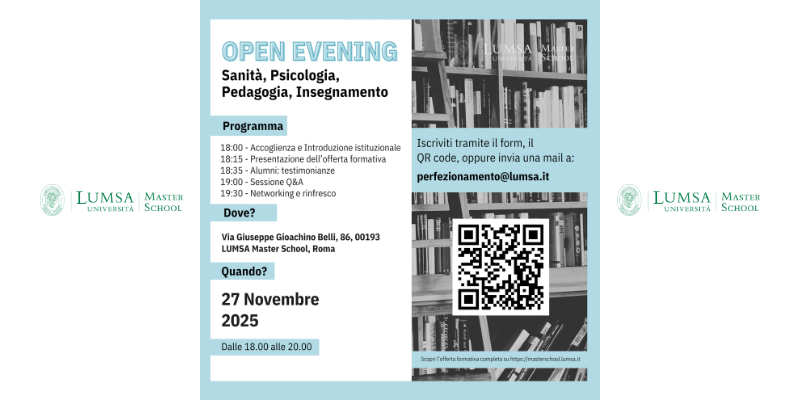 Open Evening 27 novembre 2025