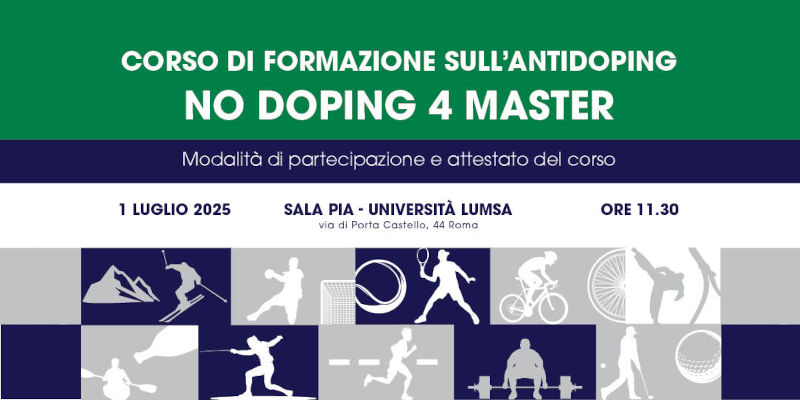 evento di presentazione corso formazione No Doping 4 Master