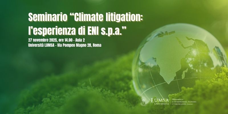Seminario sulla Climate litigation