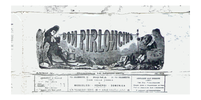 immagine del giornale satirico ottocentesco "Don Pirloncino"