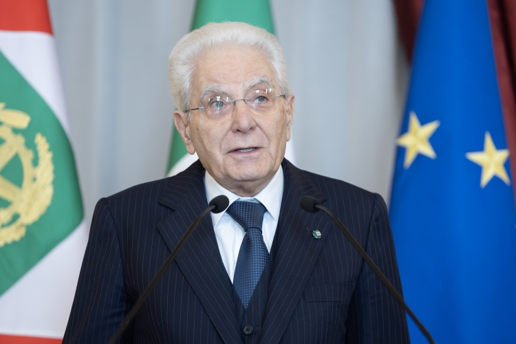 Il Presidente della Repubblica Italiana Sergio Mattarella