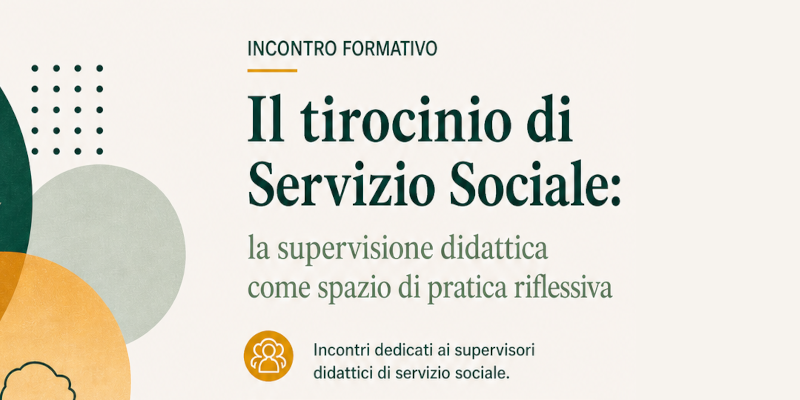 incontri 2026 supervisori Servizio Sociale
