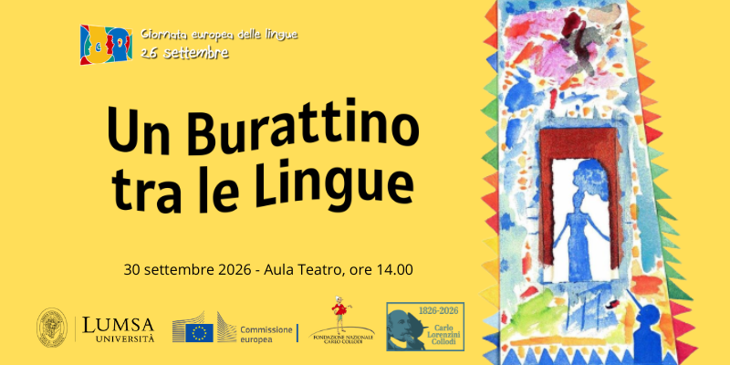 'Un burattino tra le lingue', evento LUMSA per la giornata europea delle Lingue