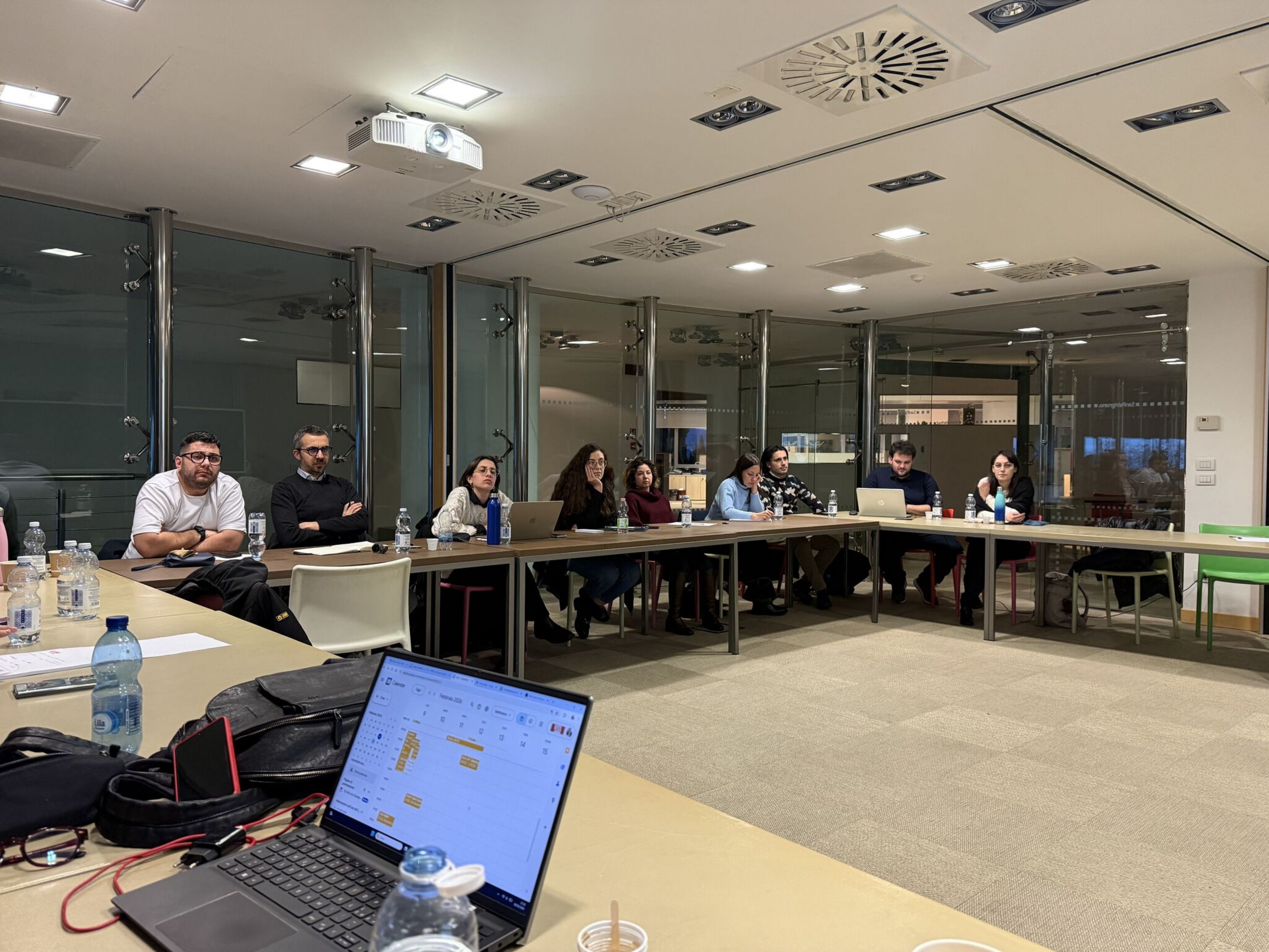 Studenti del Master in Scienze e Management degli Enti del Terzo Settore in aula presso la Comunità di San Patrignano