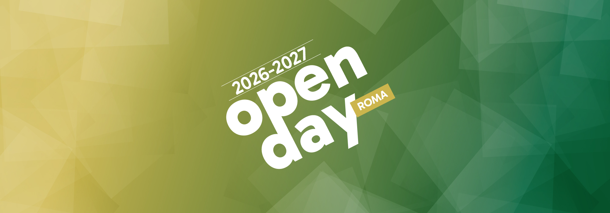 Grafica per gli Open Day 2026-2027 della LUMSA