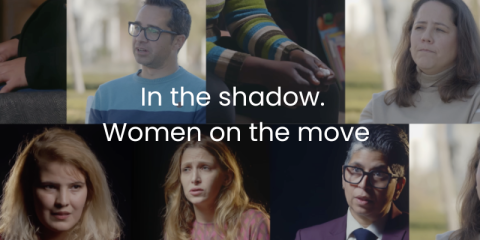 In the shadow. Women on the move