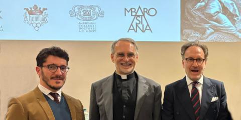 prof. Stefano Biancu Accademico Ambrosiano (a sx)