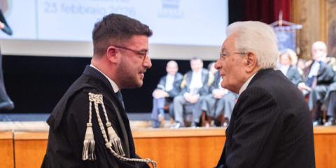 Giuseppe Chiapparo con Sergio Mattarella