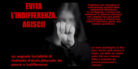uno dei lavori degli studenti per la campagna di comunicazione contro la violenza sulla donna