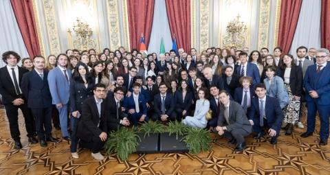 Foto di gruppo col Presidente Sergio Mattarella